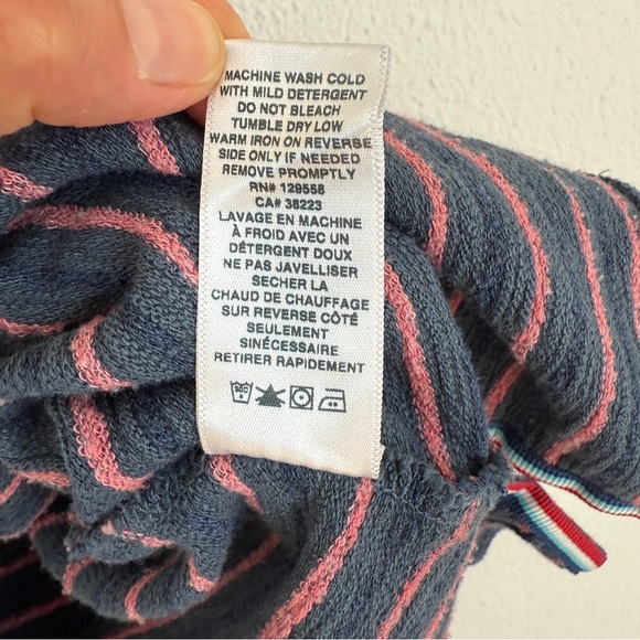 Sol Angeles Stripe Boucle Shirt Tee Large - Picture 7 of 7